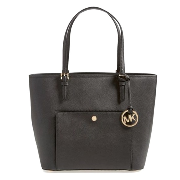 Michael Kors Handbags - Michael Kors Black Jet Set Saffiano Tote